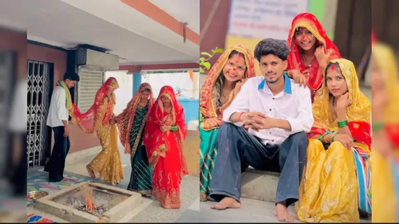 ভারতে একই যুবককে বিয়ে করলেন তিন বোন: ভাইরাল ভিডিও নিয়ে ব্যাপক চাঞ্চল্য